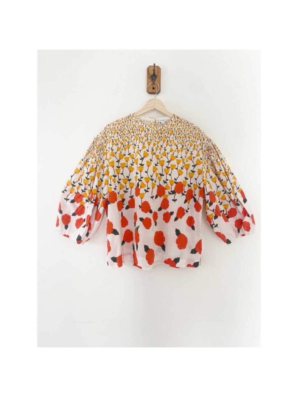 Rhode Resort Top Blouse Poppy Floral Balloon Sleeve